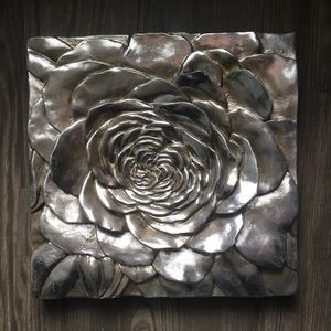 Z Gallerie - silver rose wall decor